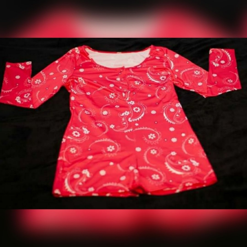 Women's Onesie - Pink Bandana Paisley